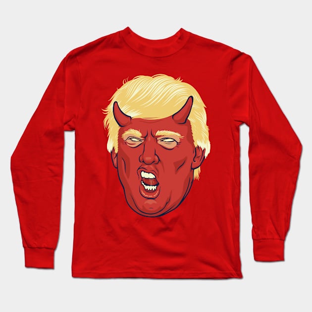 Trump Satan Long Sleeve T-Shirt by Ronlewhorn Industries